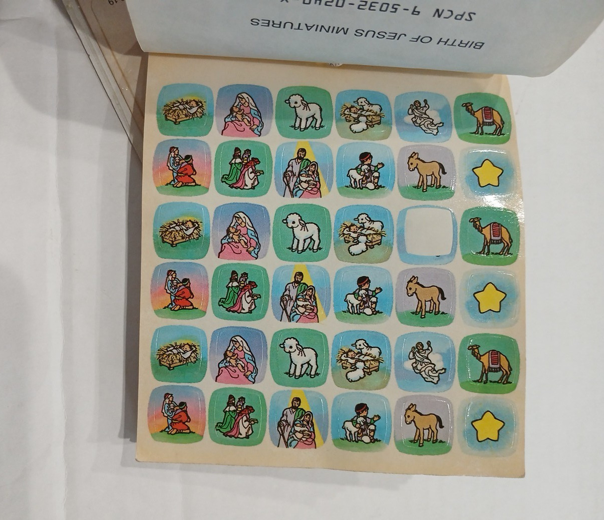 Vintage 1980s Religious Sticker Packs American Greetings RediStix Nativity Lot