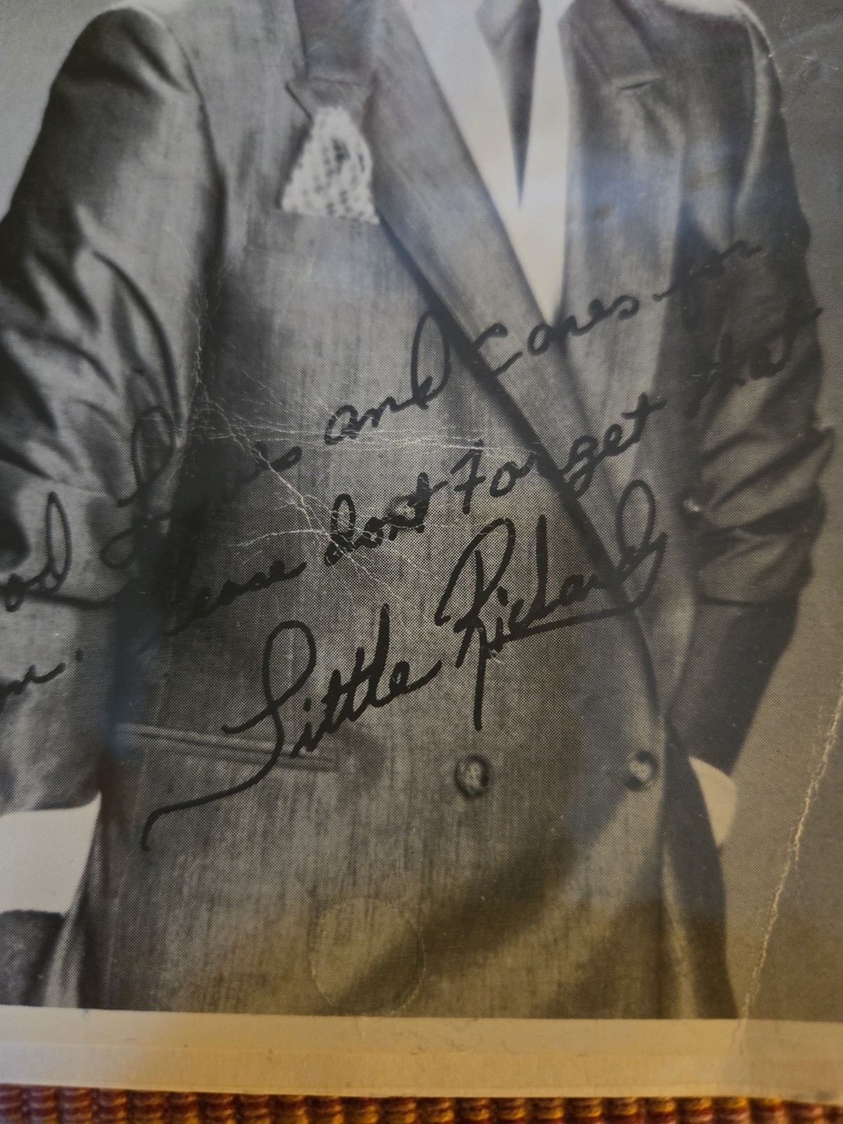 Little Richard Original Photo 1970s/80s Signed Inscription Promo Rock Piano