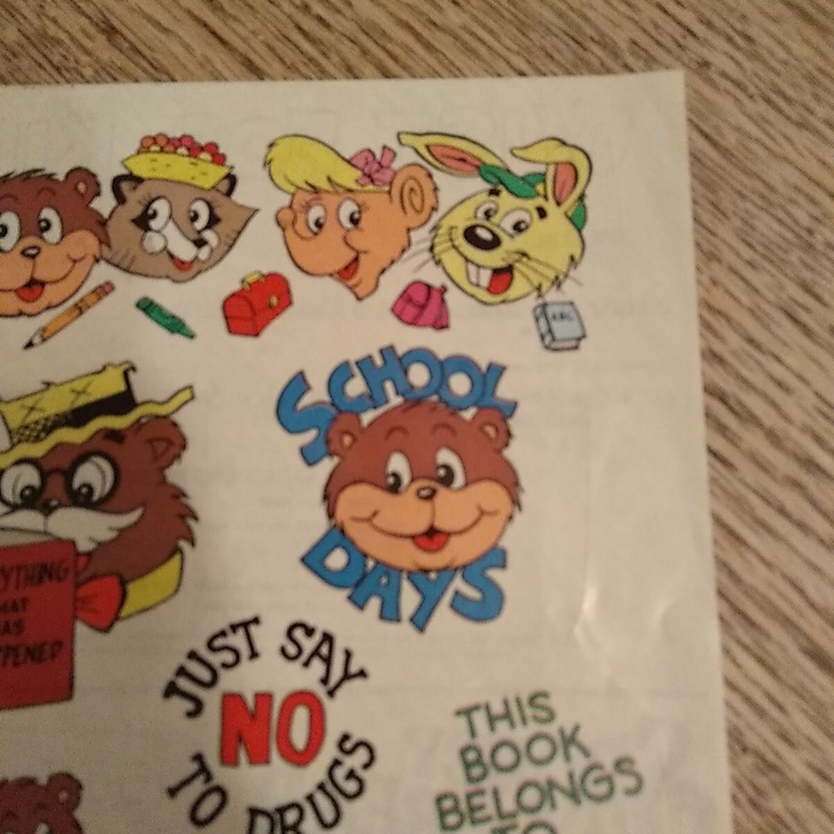 Vintage 1992 Stickers Shoney’s Bear Cub Club From Tennessee Set Of 4 Sheets