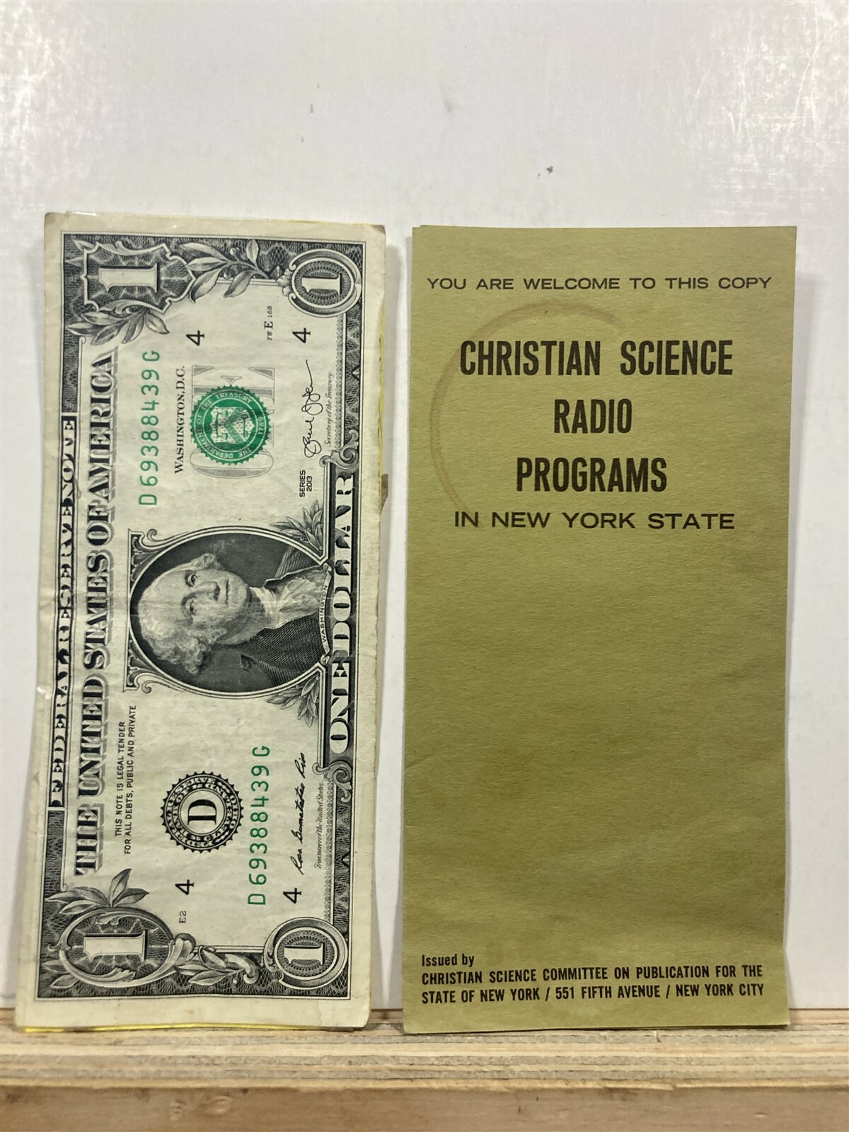 1960’s 1970’s New York State Christian Science Radio Programs Brochure NY Vtg