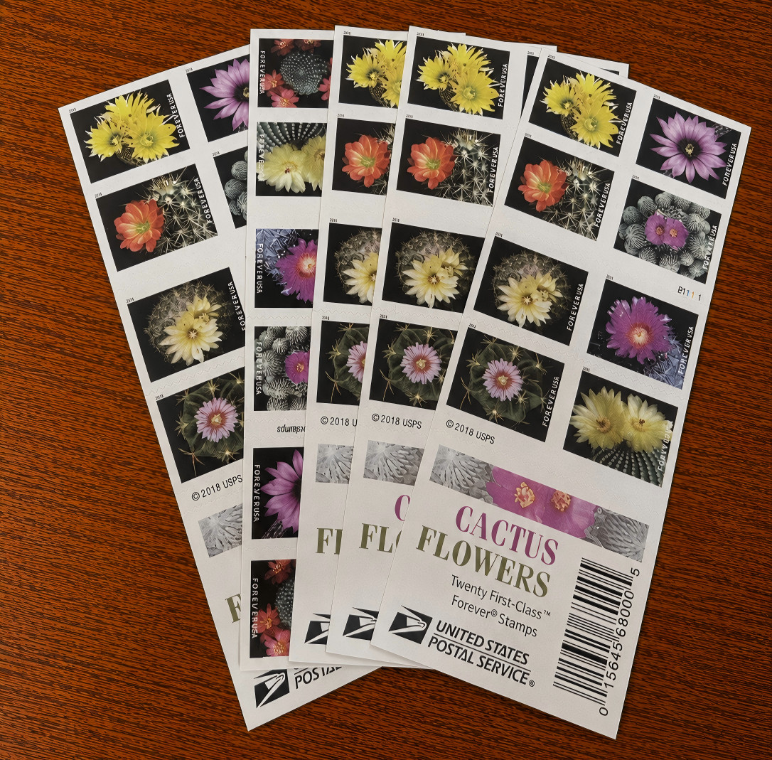 2019 US Cactus Flowers Wedding Forever 100 Stamps Sc#5350-5359 MNH 5 bookle