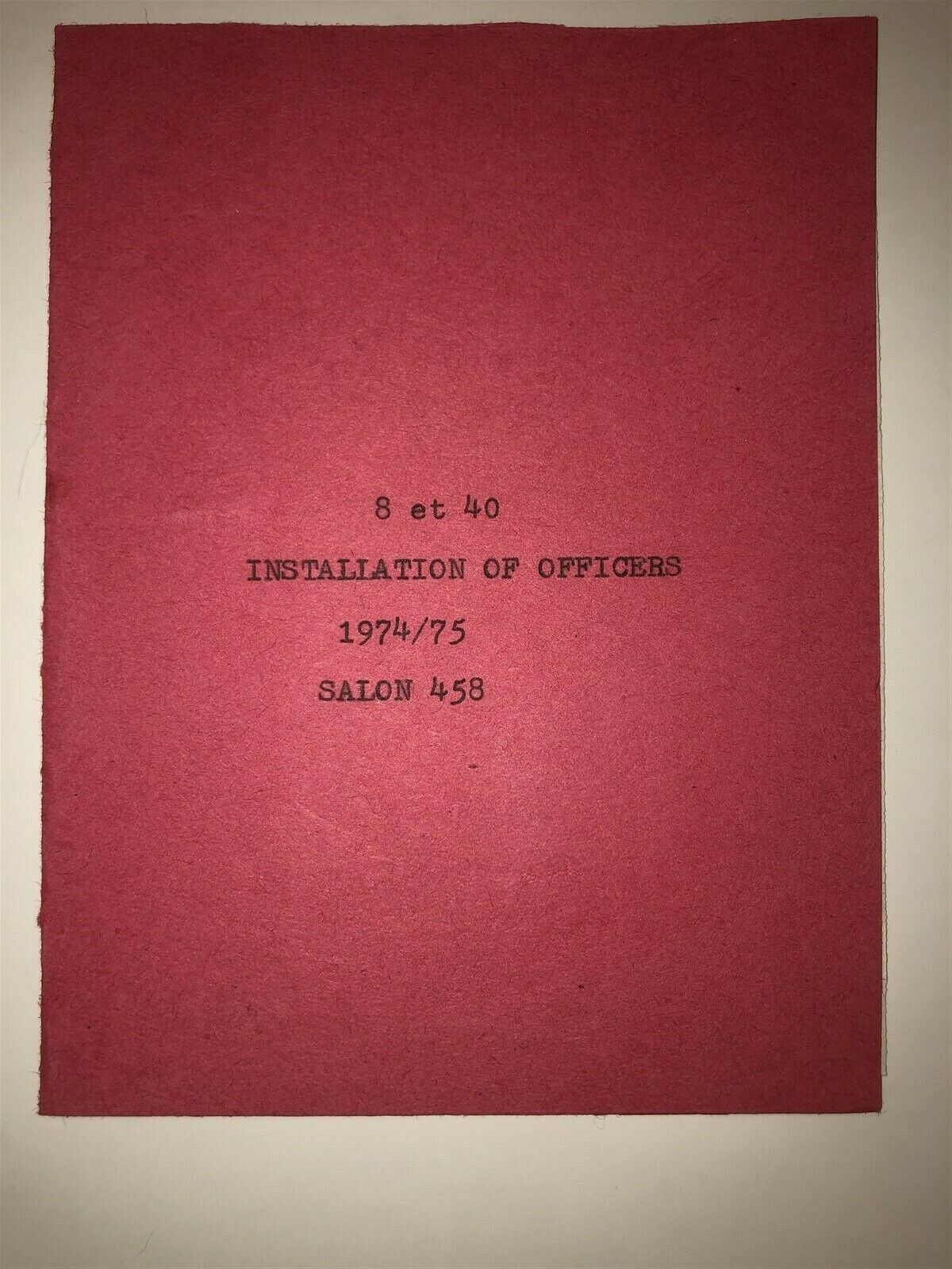 1974 1975 Burlington County Installation of Officers 8 et 40 American Legion NJ