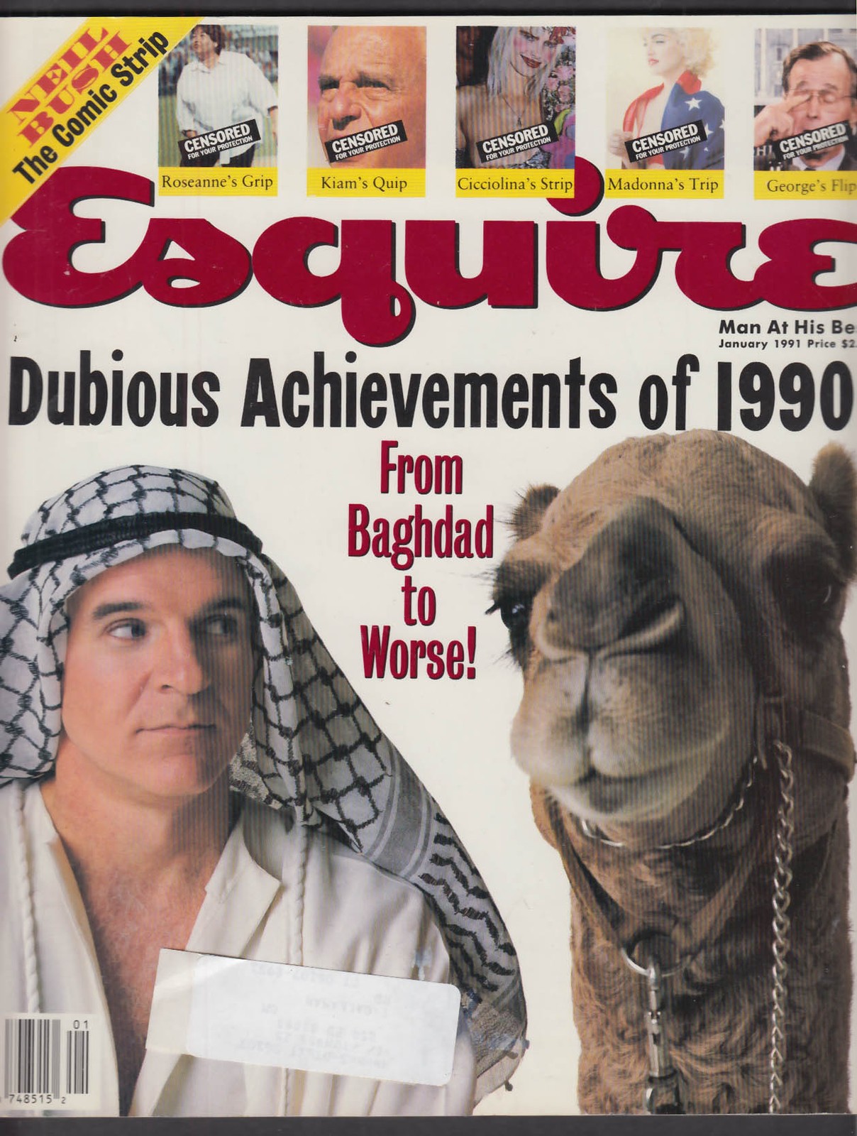 ESQUIRE Steve Martin Roseanne Barr Madonna George Bush ++ 1 1991