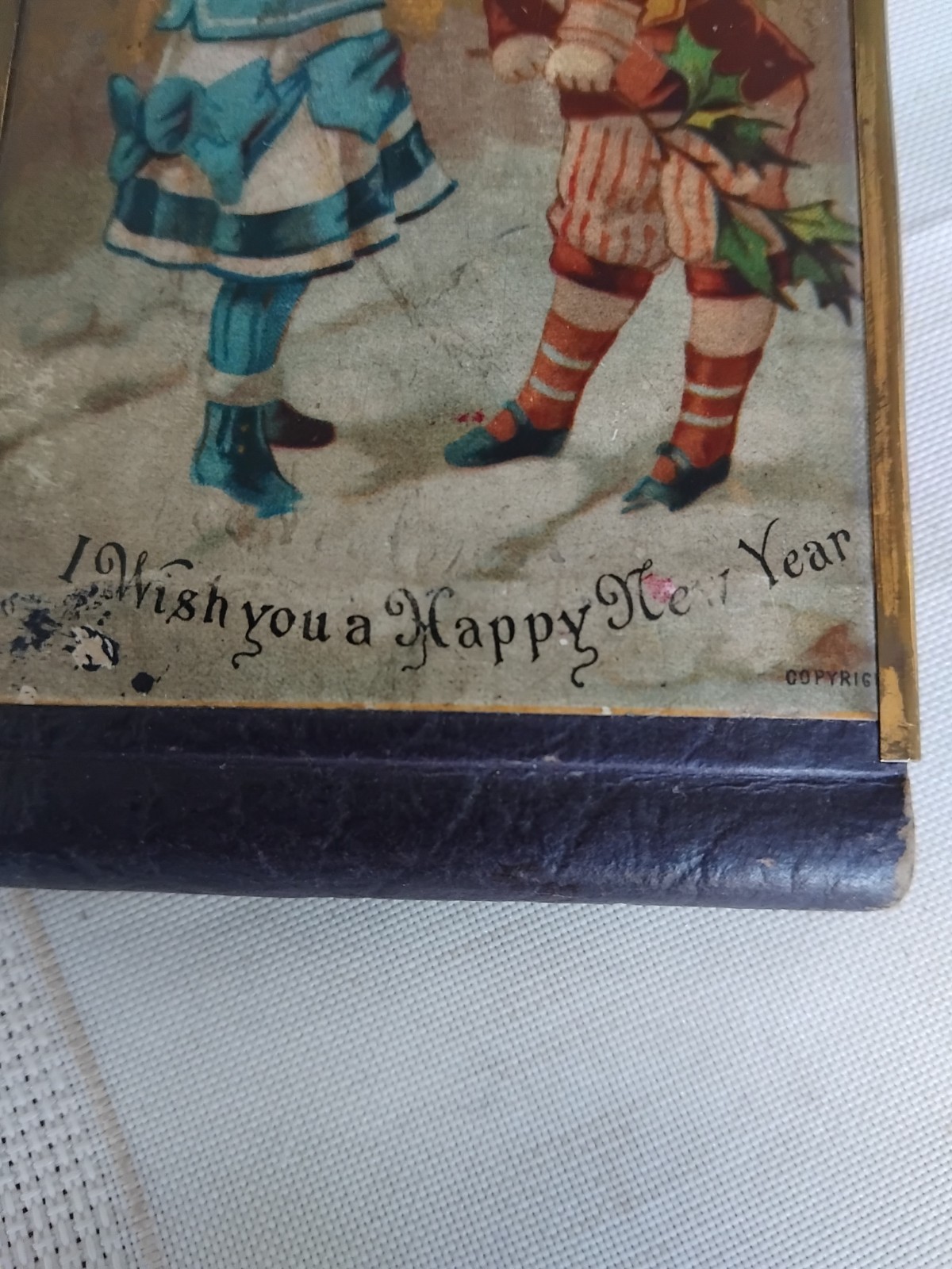 Antique Victorian Autograph or Note Book Lithograph front