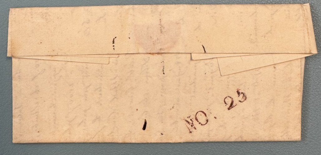Red Transit Brand LF French Letter s/ Letter From LILLE – CHAMBERY 1839