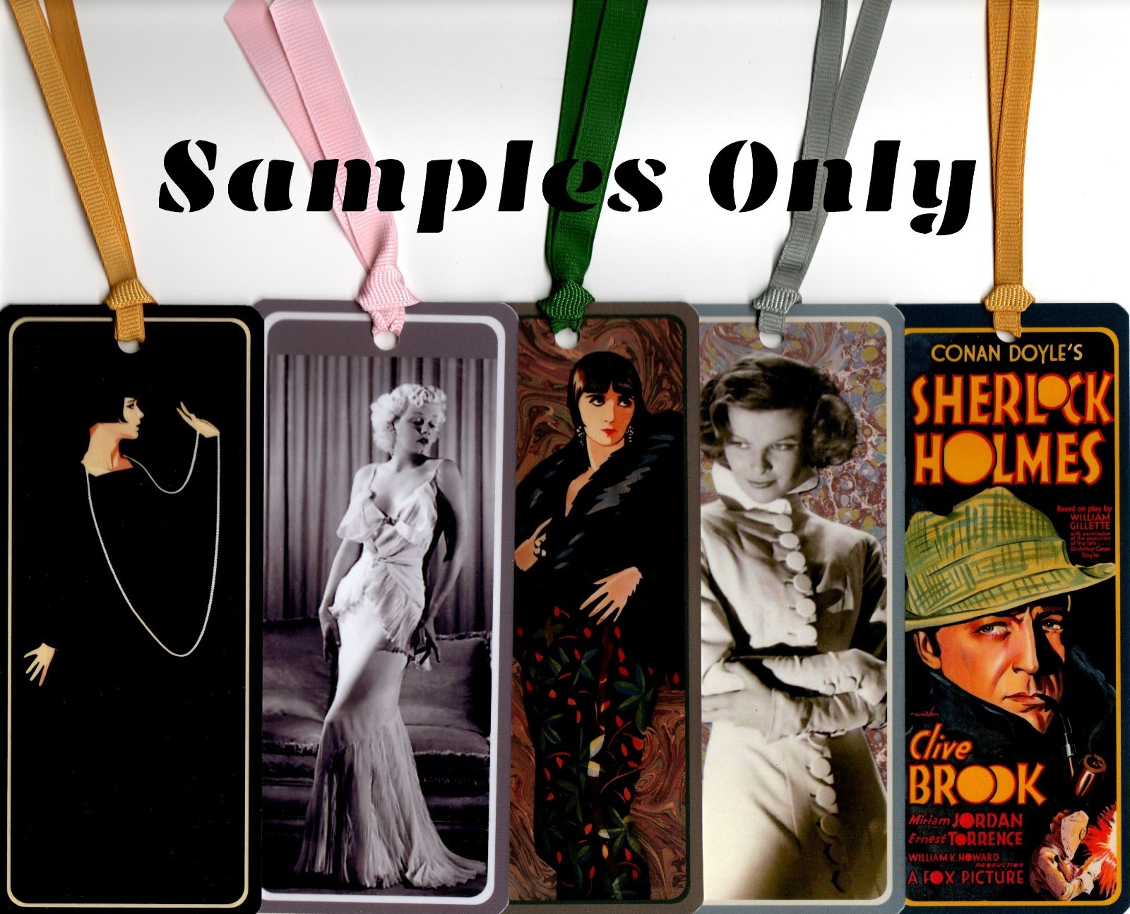 Vintage Woman – The FLUTE PLAYER – 1900s Art – Laminated Photo Bookmark