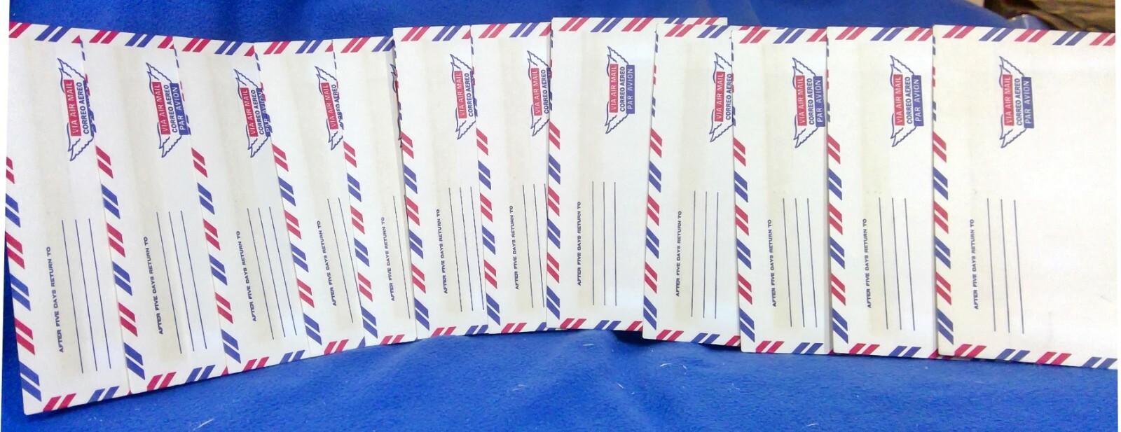 Vintage VIA AIR MAIL Red White And Blue Envelops #12