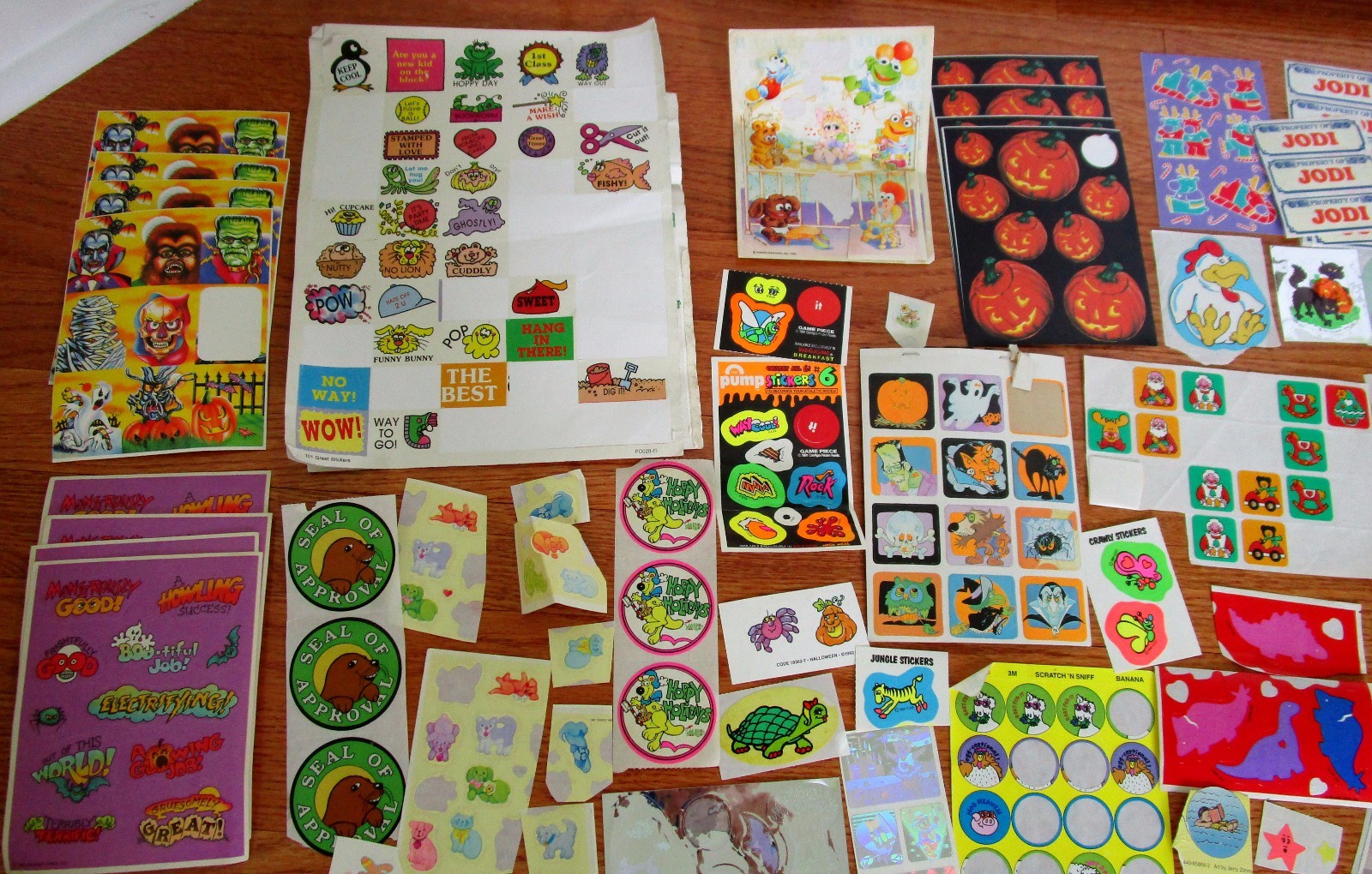 100’s Vtg 80s 90s LOT Stickers Hallmark Lisa Frank Star Wars ET Sanrio NKOTB
