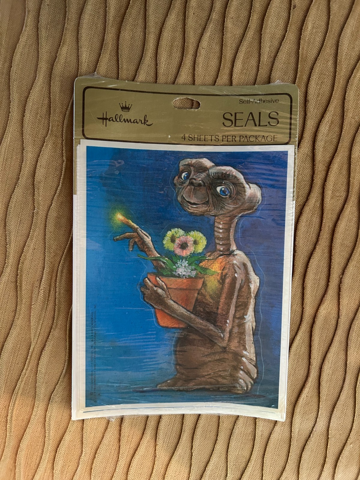 VINTAGE HALLMARK “E.T.” STICKERS SEALS – 4 SHEETS – 6″ X 5″ MINT IN PACKAGE