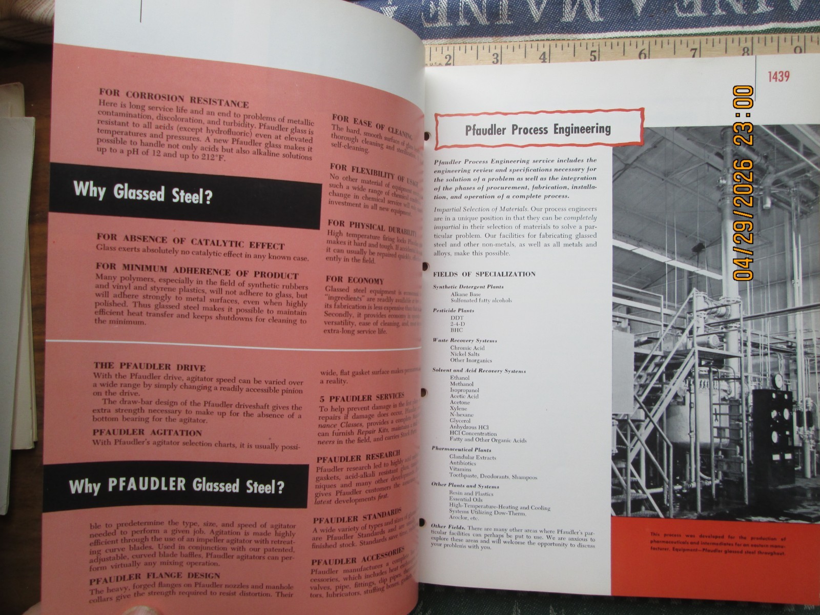 Buyers Guide to PFAUDLER equipment and services brochure 1953