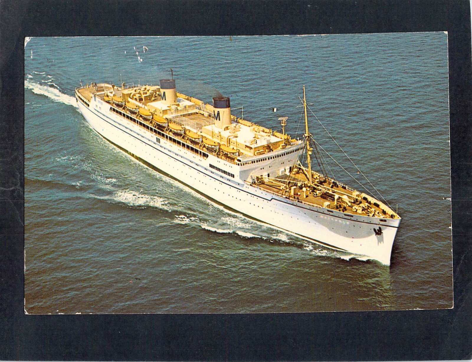 F6134ski Transport Ship SS Lurline Matson Lines postcard