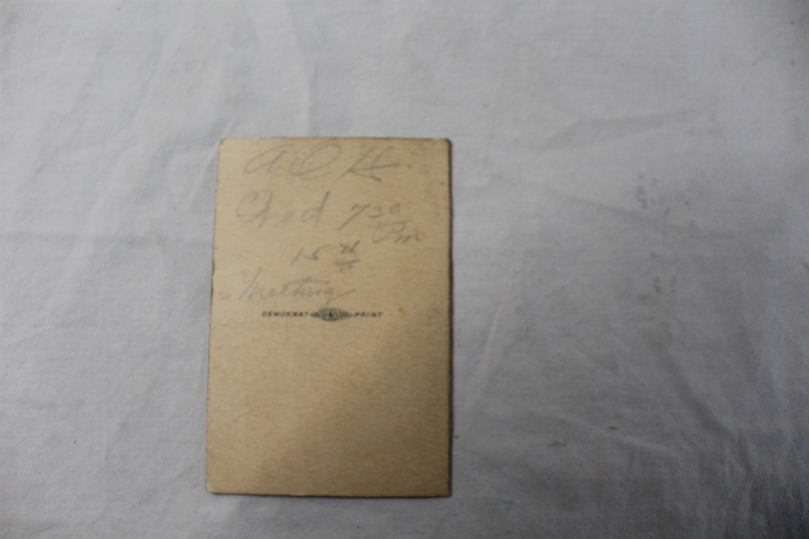 Antique Dance Record Card The Silver Bell Benefit Club Taubert’s Orchestra 1905