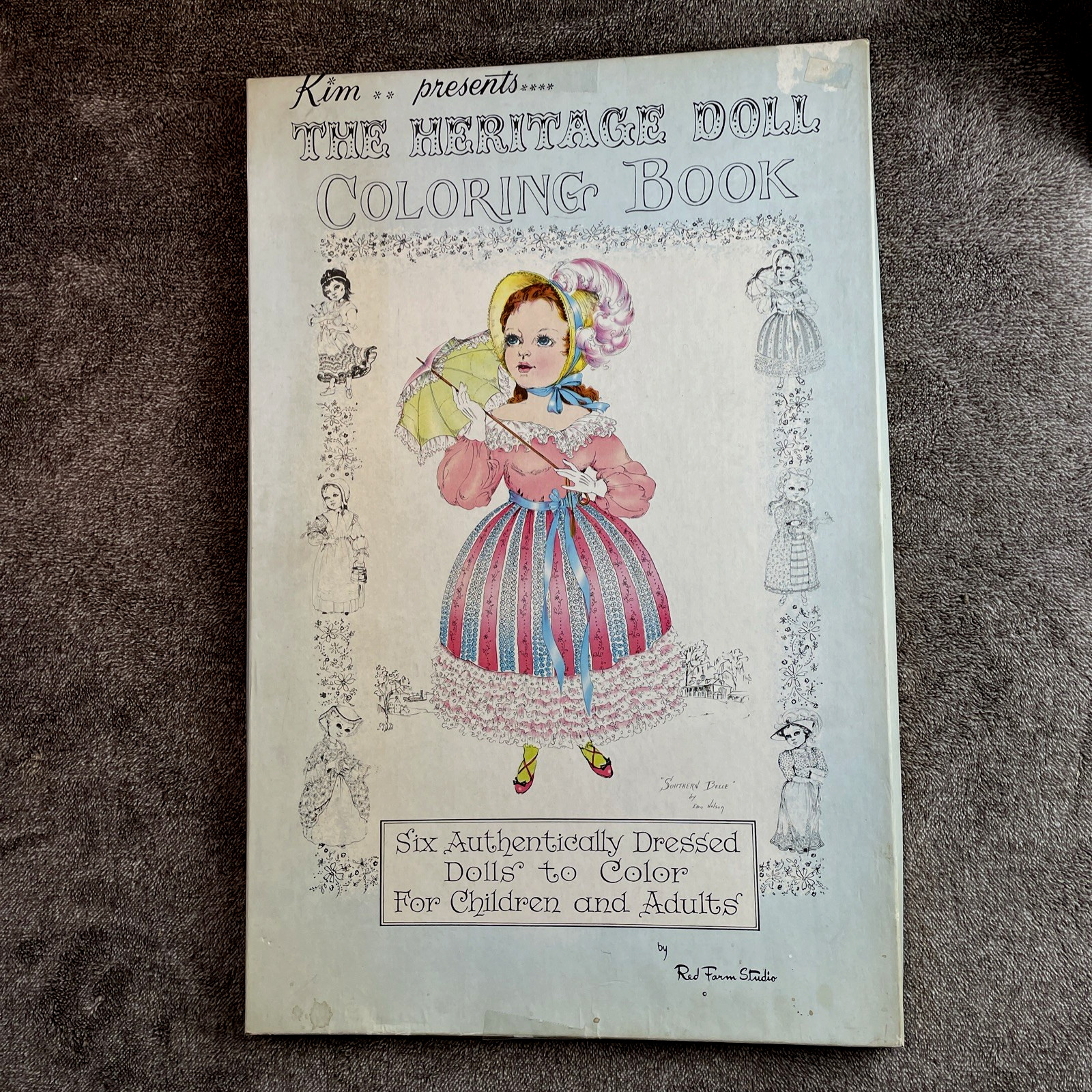 Vintage KIM’s The Heritage Doll Coloring Book 1970’s Oversized Red Farm Studios