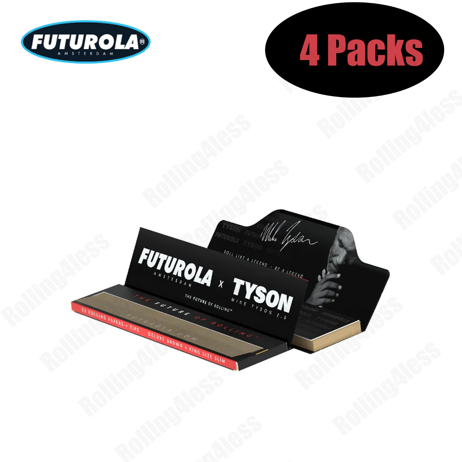 Futurola X Tyson X Rolling Papers +Tips King Size | Lot of 4