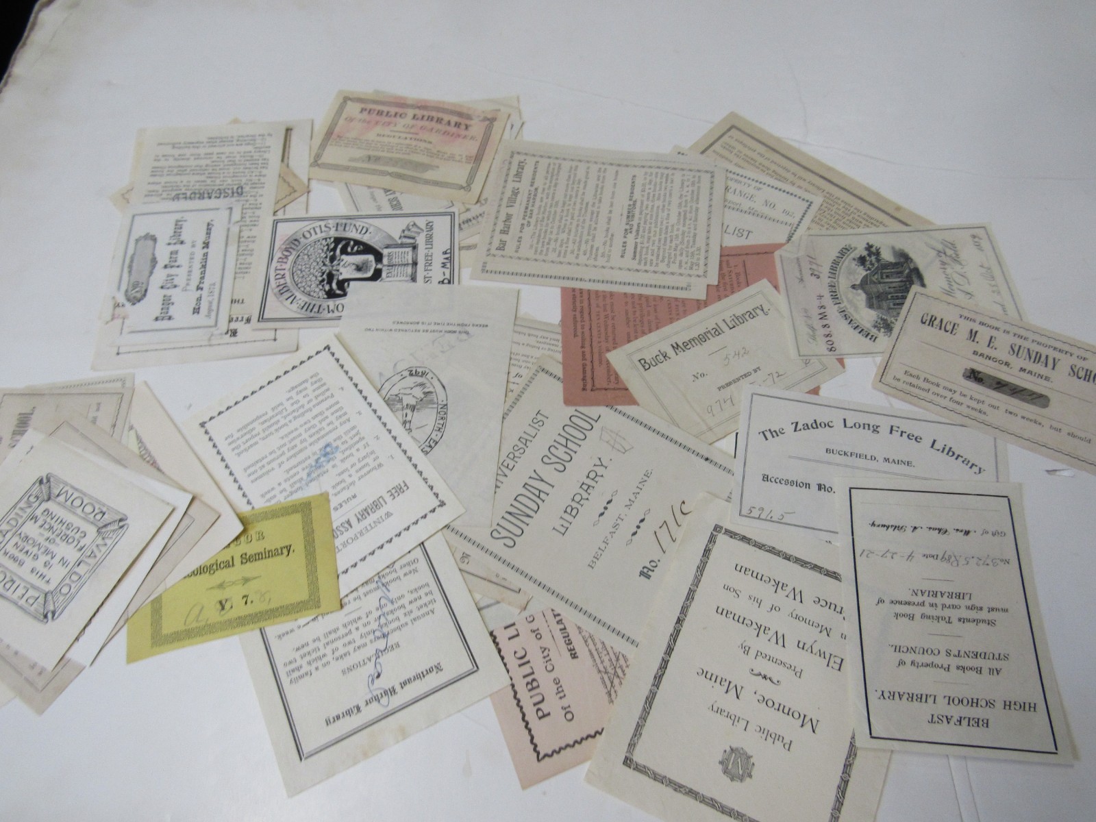 Fifty Library bookplates (some duplicates) late 19th/20th Century