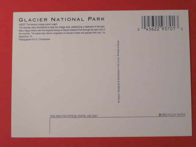 Postcard – Glacier National Park