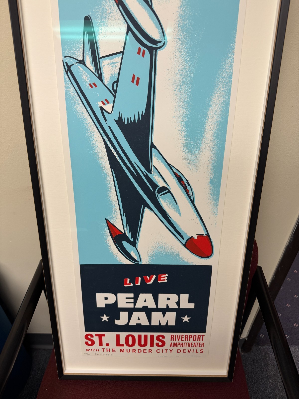 1998 Pearl Jam St Louis MO Ames Bros Concert Poster Screen Print Riverport