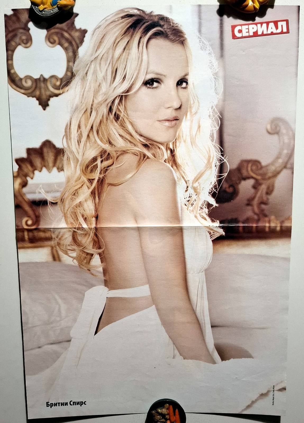 Britney Spears / Jensen Ackles Supernatural TV show magazine poster A3 16×11