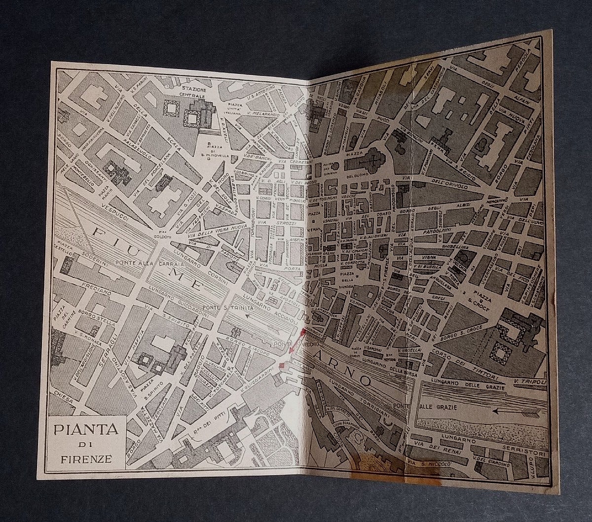 U. Bellini Silversmith Jewelry Florence Italy Vtg Receipt Map Business Card 1951