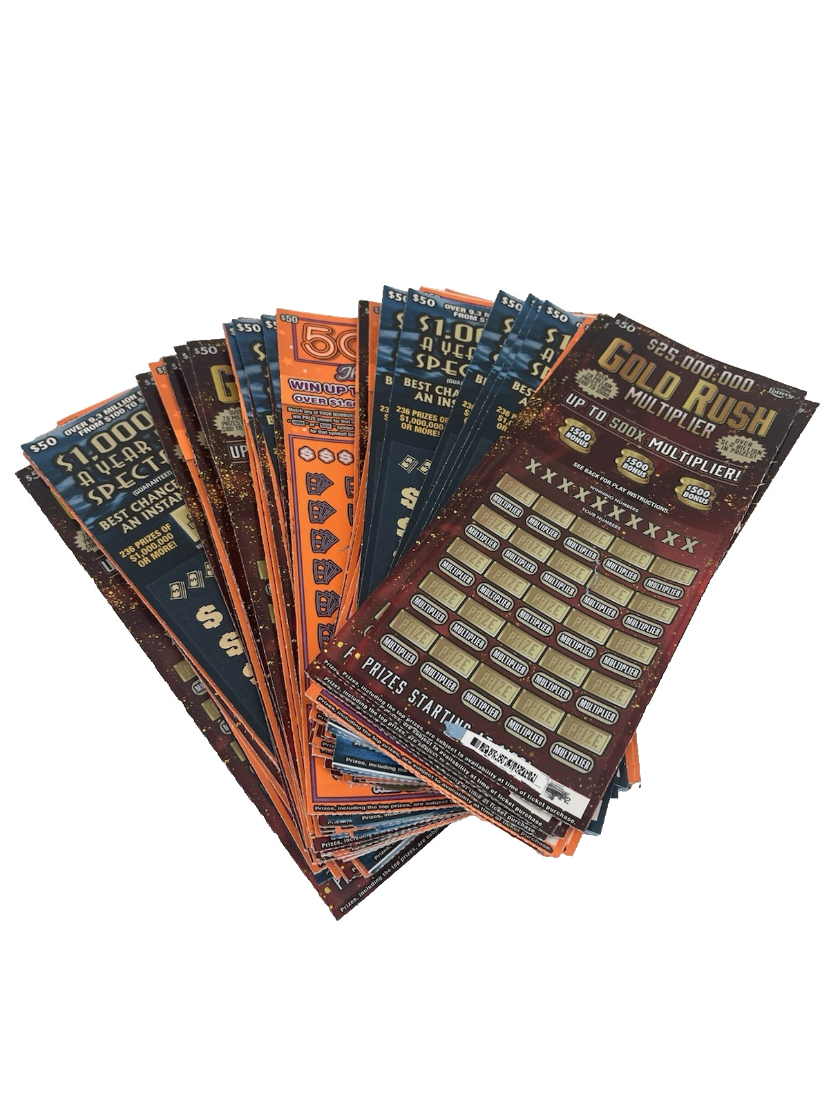 $5,000 Worth of NON-WINNING Florida FL Lottery Scratch off Tickets 2025 TAX