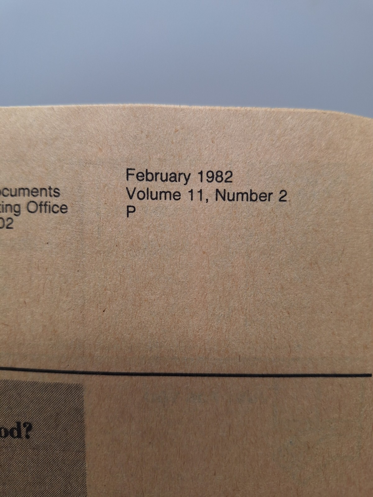 Selected US Government Publications Booklet February 1982 Volume 11 Number 2P rr