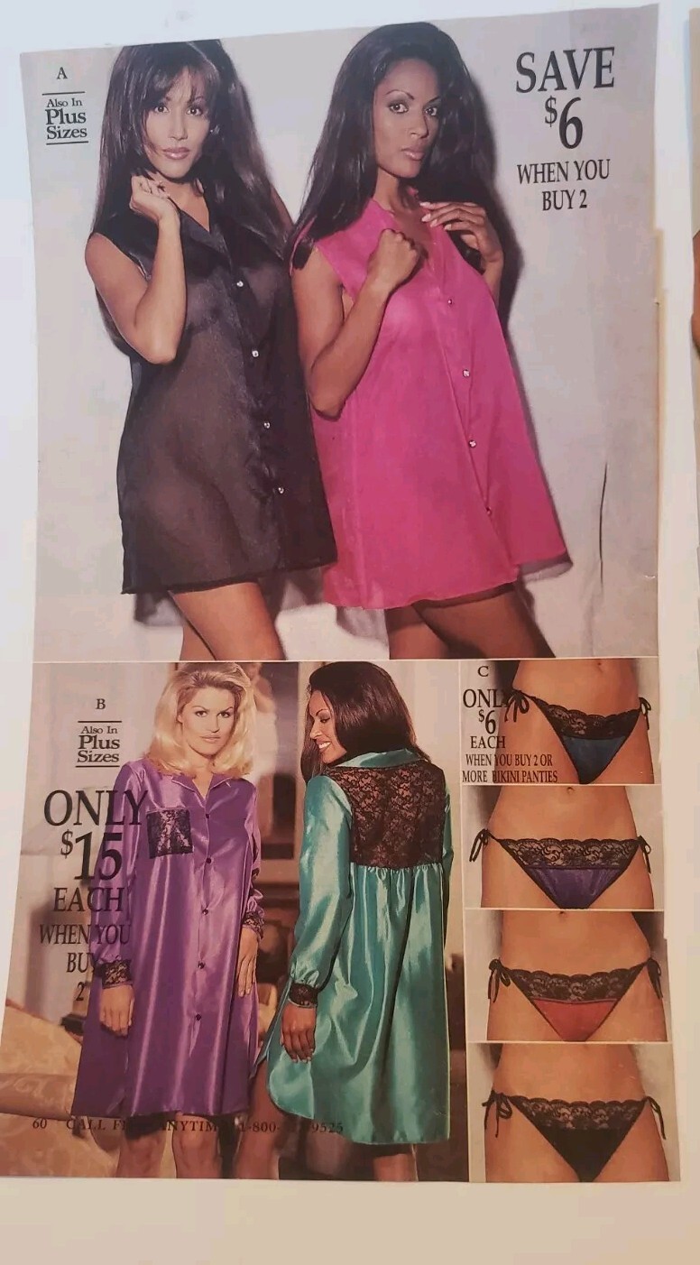 Vintage Women’s Bra Panties Lingerie Underwear 2 Pages 2-sided Catalog Print Ads