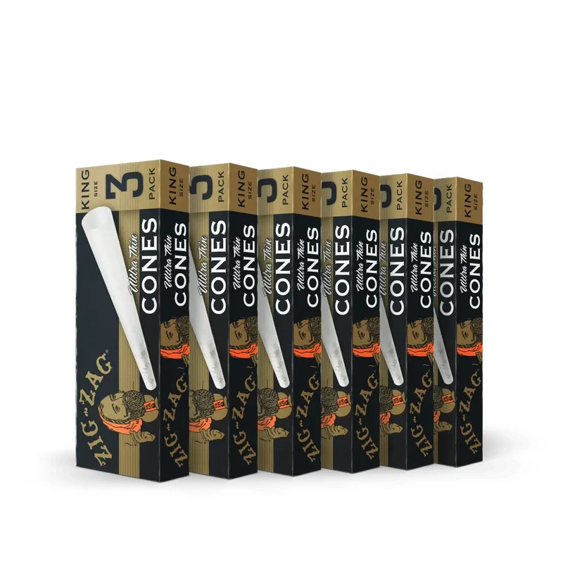 Zig-Zag King Size Pre Rolled Cones – 6 Pack | Best Price!