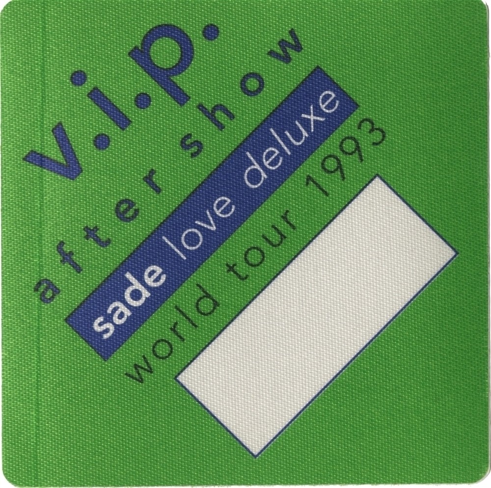 Sade 1993 Love Deluxe concert tour collectible Band VIP Backstage Pass