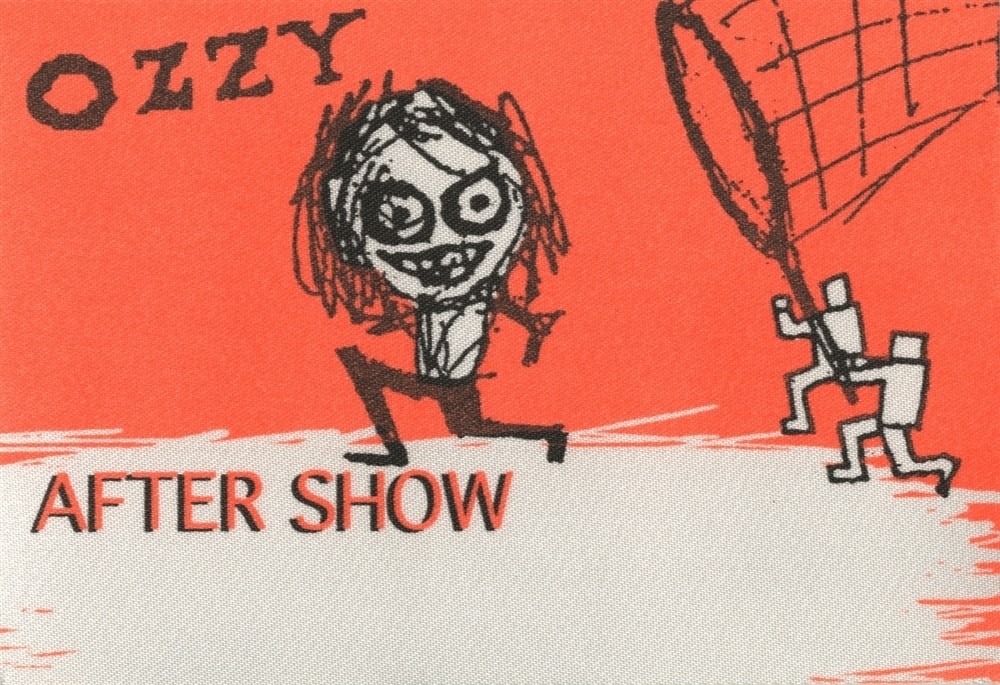 Ozzy Osbourne 1995 Ozzmosis concert tour After Show Backstage Pass