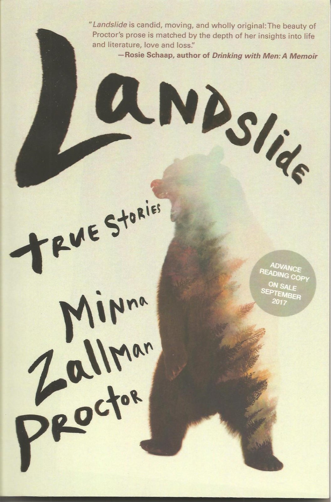 Landslide by Minma Zallman Proctor Advance Reading Copy Softcover Book