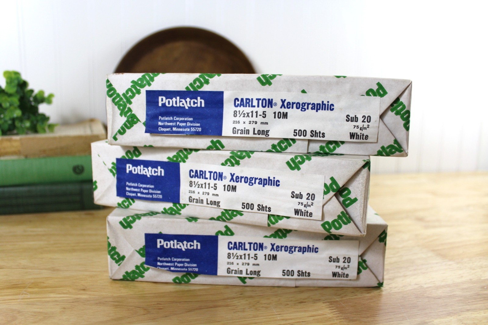 Vintage Potlatch Paper REAM Unopened White 500 Shts | Cloquet Minnesota