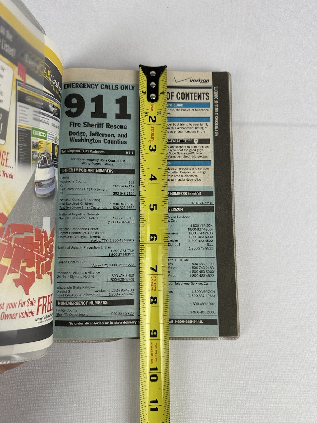 Vintage Hustisford Wisconsin Phone Directory Telephone Book w/ Cover