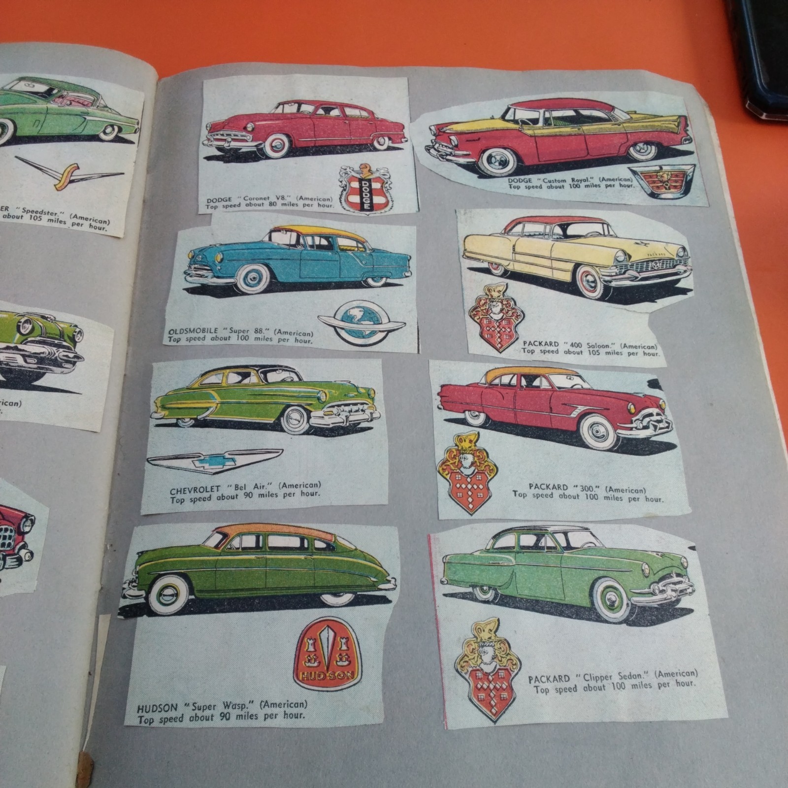 Vintage Retro 1950-60s Scrap Book Album Eagle Comic Classic Cars Cutouts Rare