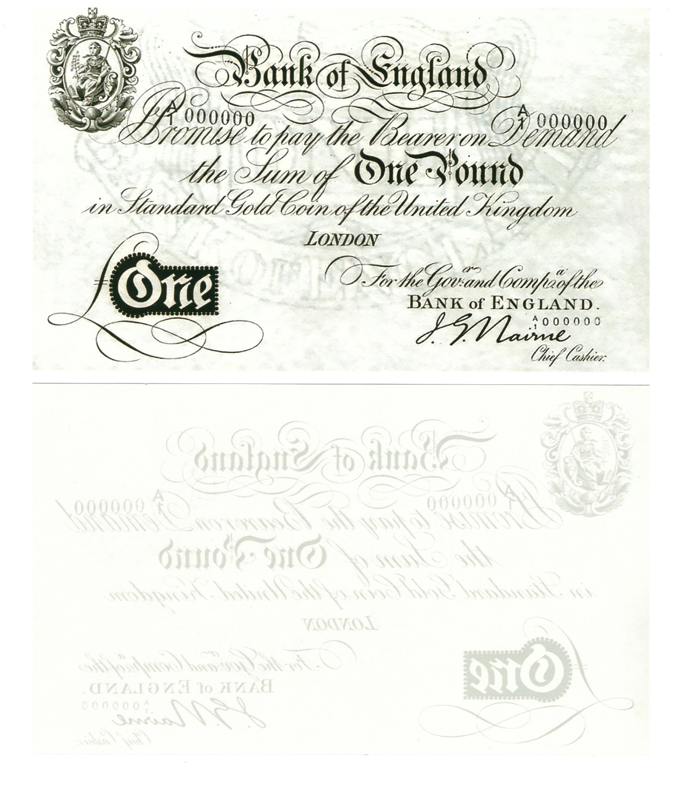 u Reproduction Note Great Britain 1 Pound 1902 Pick #303 2275R