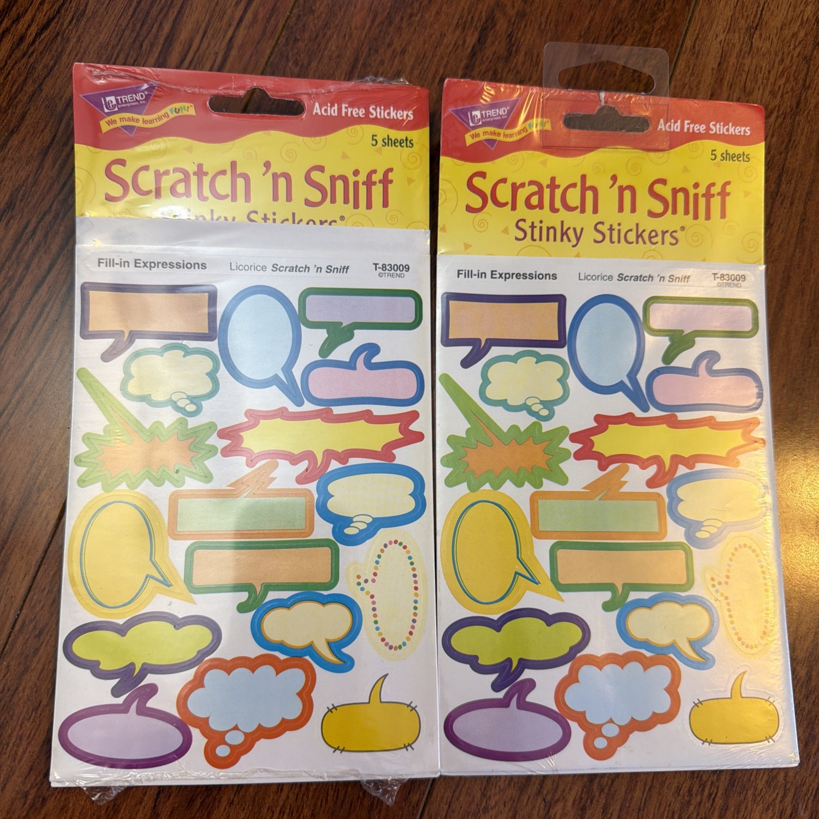 Vintage Trend Scratch ‘N Sniff Stinky Stickers Licorice Butterscotch 4 Packs