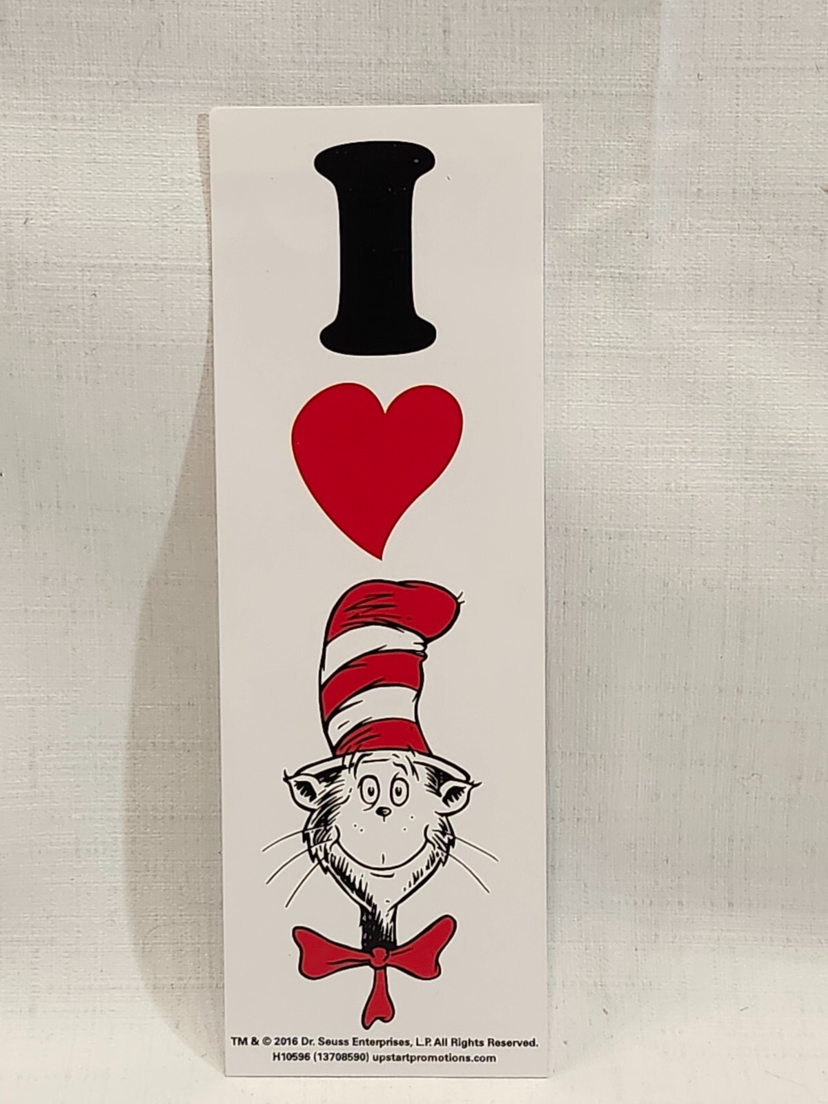 I ❤ Heart Love The Cat In The Hat Dr. Seuss Paper Bookmark