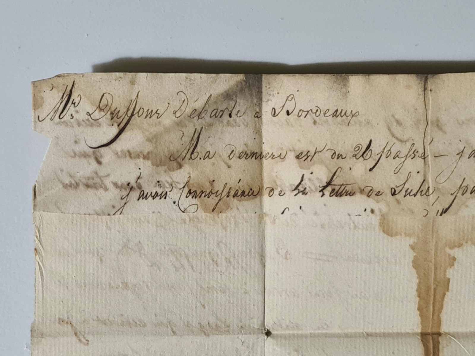 Antique Letter Mail 1st Empire Napoleon I Germany Bremen Bordeaux 1809