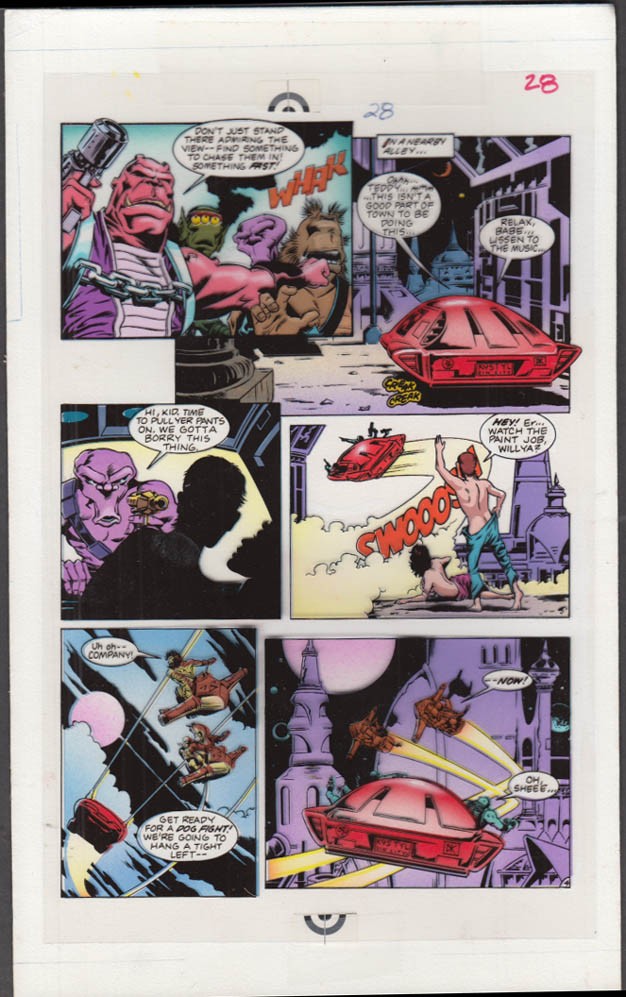 First Comics NEXUS #76 ORIGINAL page art 1991 Judah Hammer White Dwarf Pt 2 P 4