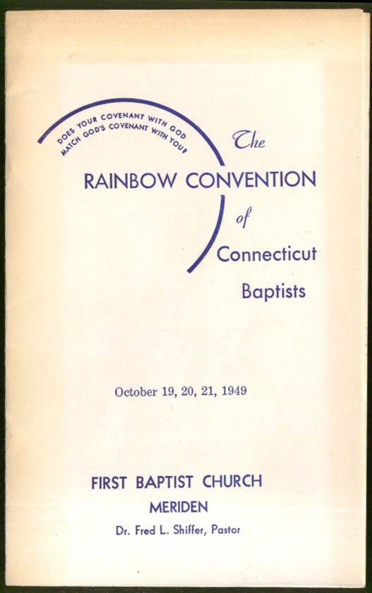 Rainbow Convention of Connecticut Baptists program Meriden CT 1949