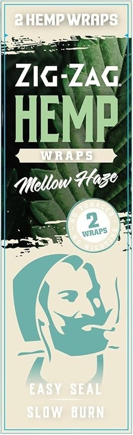 ZIG-ZAG Hemp 25-Pack – Mellow Haze (2 Per Pack) 100% Natural, Slow-Burning