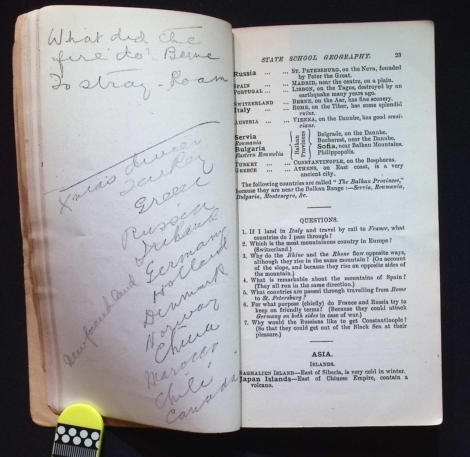 Australian State School Geography Class Book, Dawborn, Revised Programme 1898