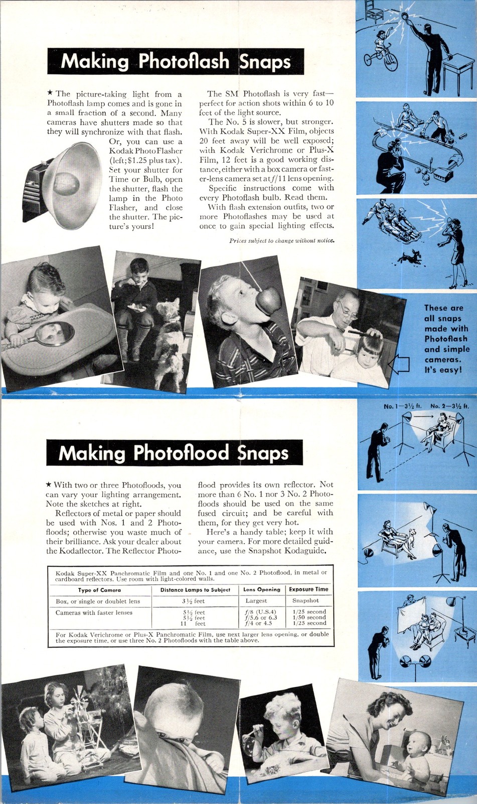 Eastman Kodak Photoflash Photoflood Pamphlet 1940s Artificial Lighting Guide