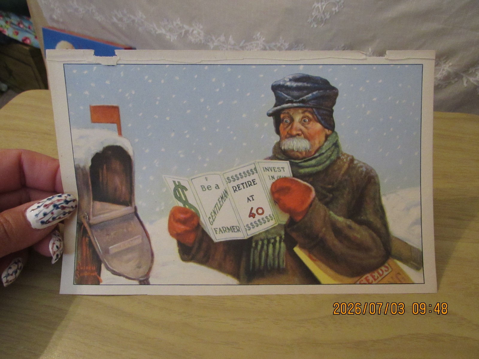 VTG Lithograph Russell Sambrook Retire at 40