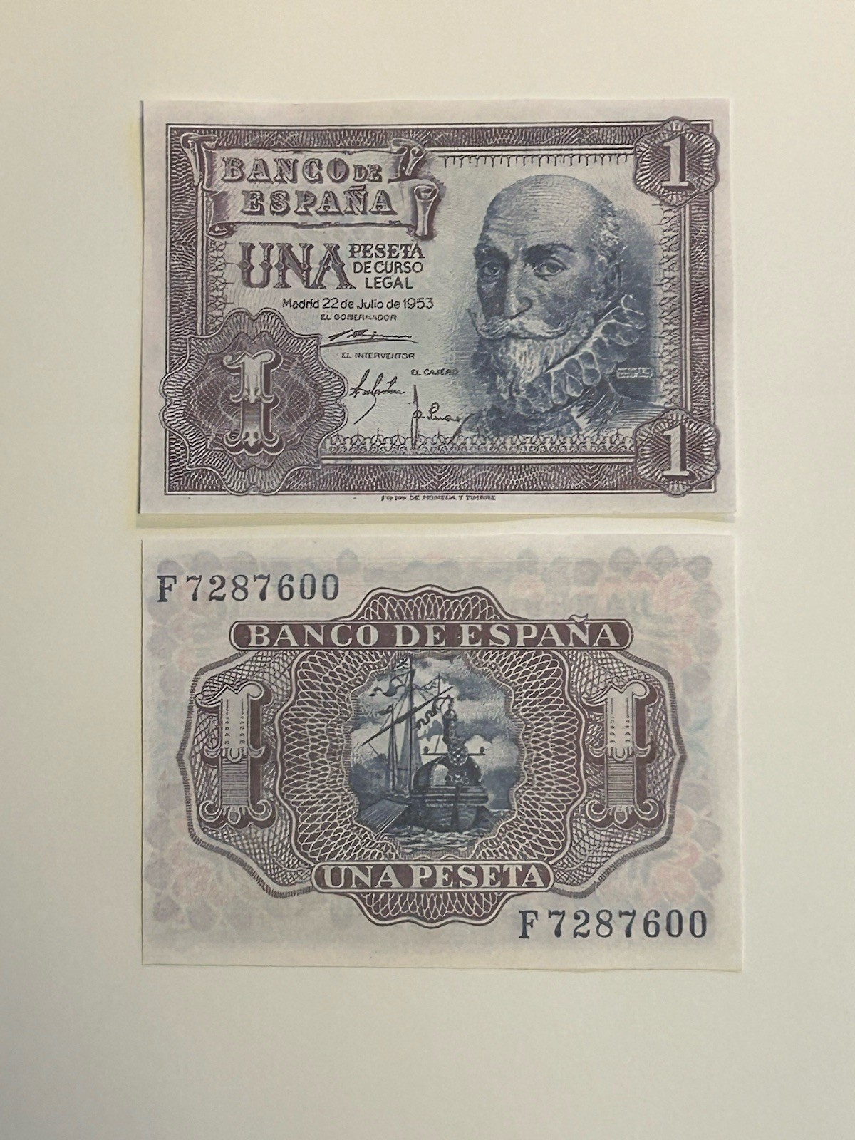 ANDORRA / LAMINATED HISTORICAL REPLICA PRINT – (P) 1 PESSETA NOTE