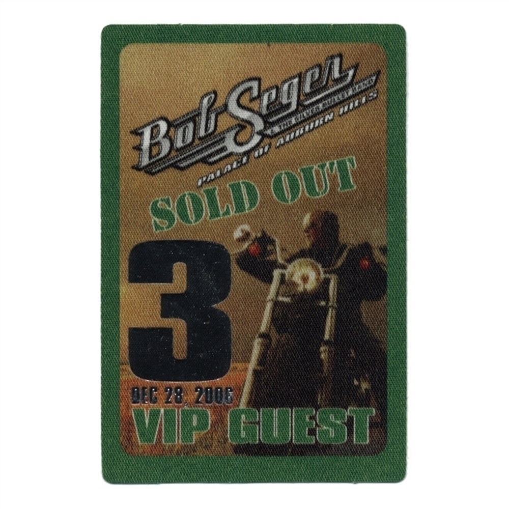 Bob Seger 2006 Face the Promise concert tour VIP Guest Backstage Pass