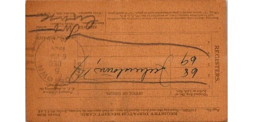 1924 US Post Office Postal Card Camden NJ Railway Mail Registers NJ Transit