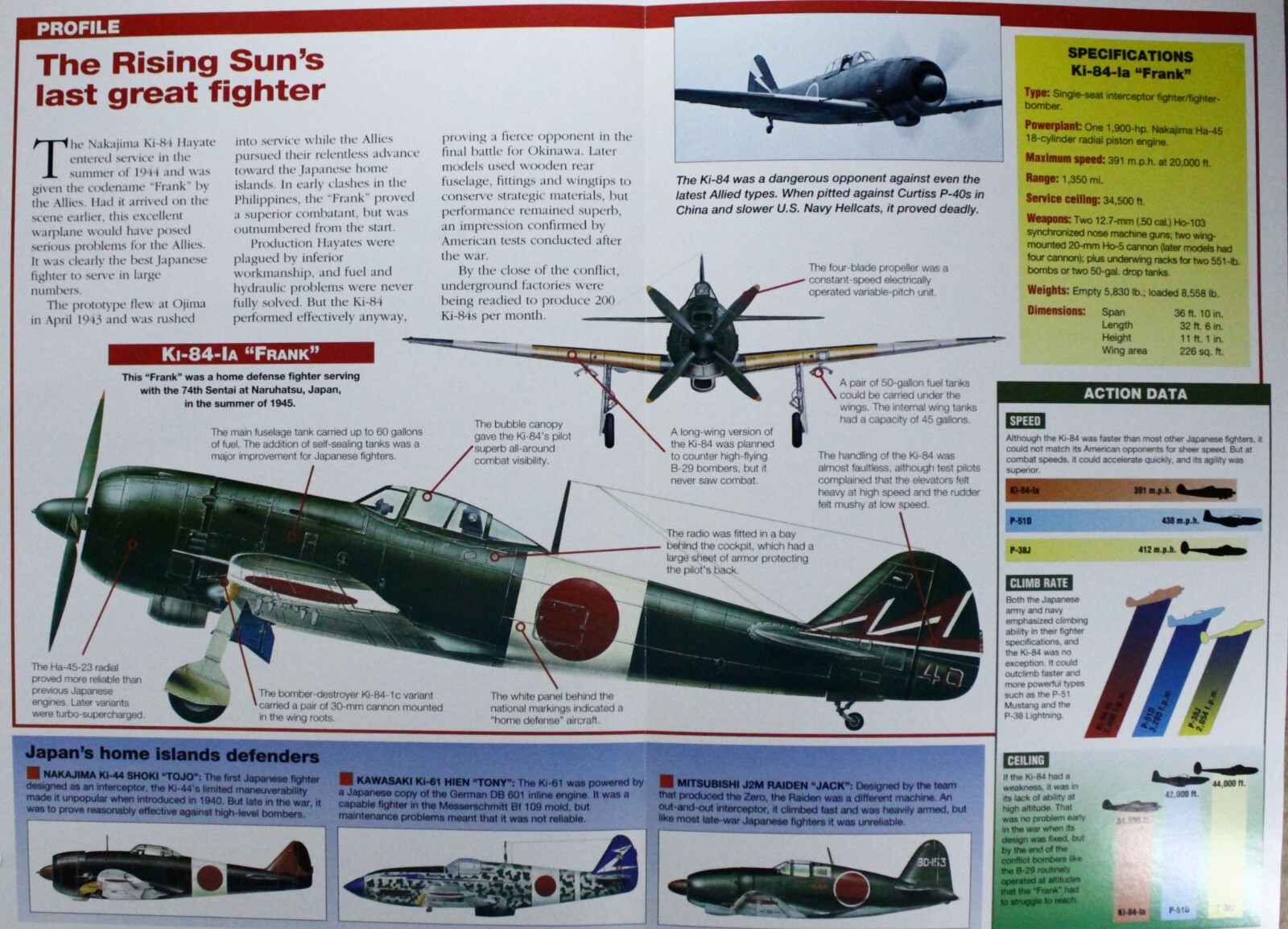 Nakajima Ki Plane Picture Brochure Pamphlet Out of Print Aircraft Info Sheet