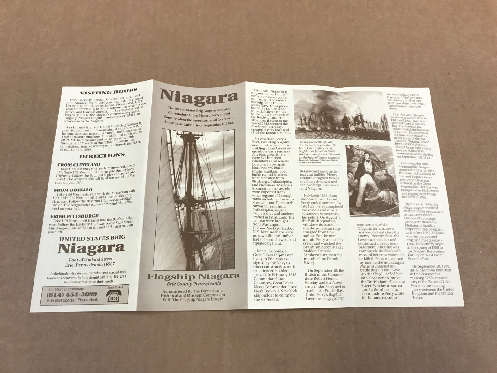 Vintage Flagship Niagara, Eerie County Pennsylvania Brochure