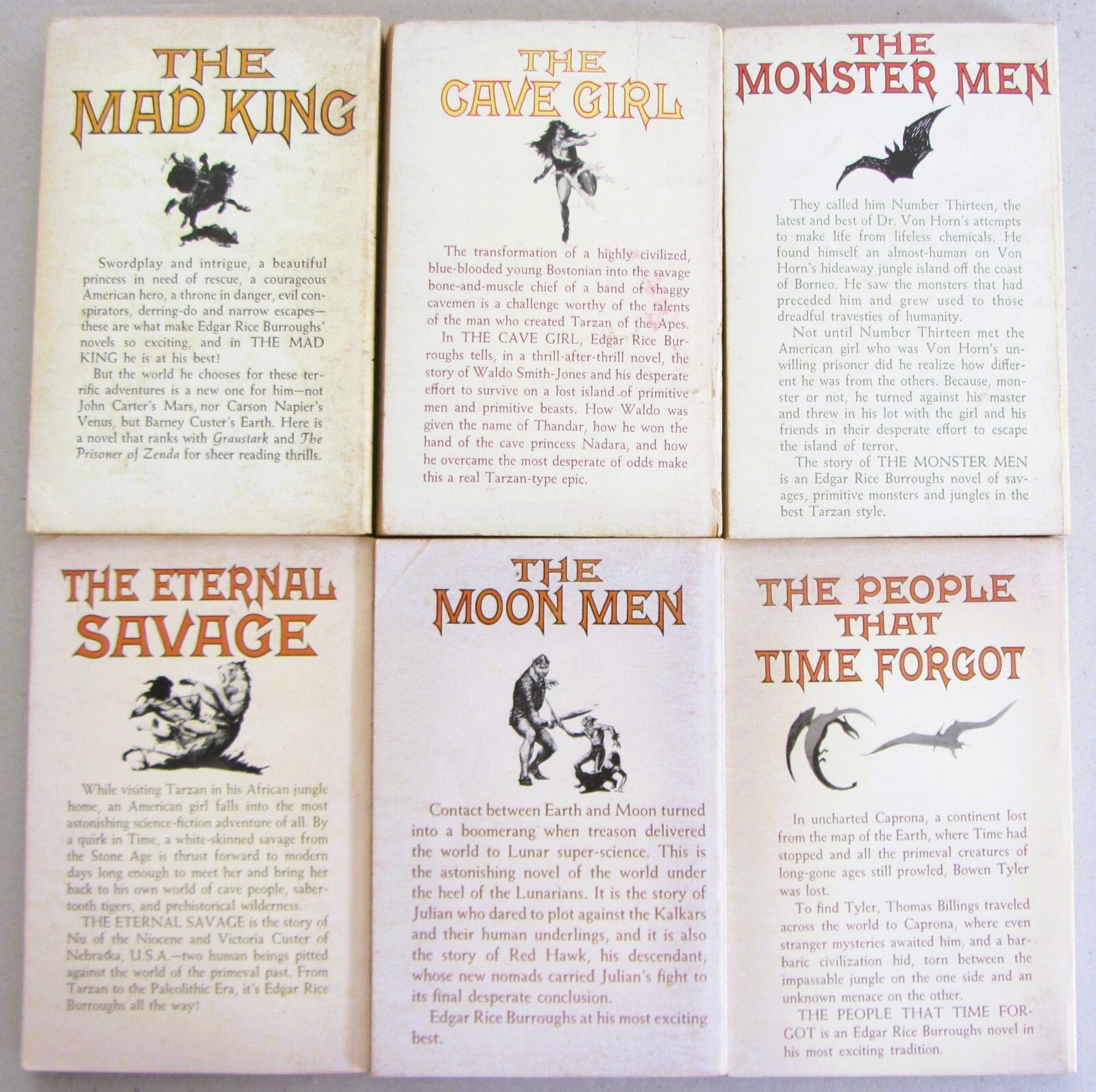 LOT 6~EDGAR RICE BURROUGHS~NON-SERIES TITLES~SMALL ACE EDITIONS~KRENKEL~FRAZETTA