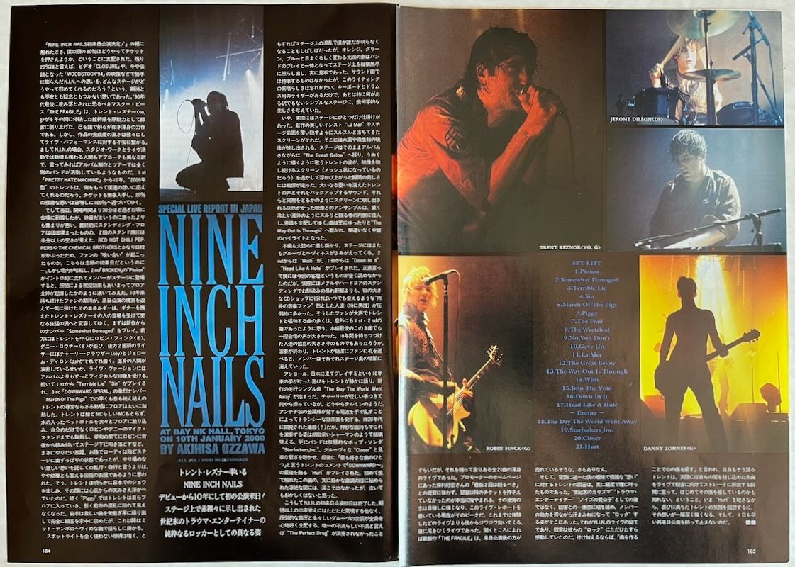 Nine Inch Nails Korn Jonathan Davis Machine Head 2000 Japan Clipping BR 4A 5PAGE